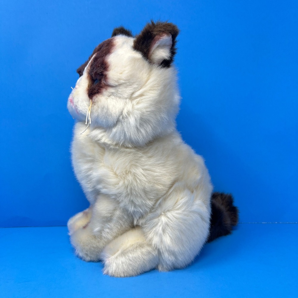 Gund Grumpy Cat Plush 9 Inch White Brown 4040133 Blue Eyes 2018 - Picture 6 of 16
